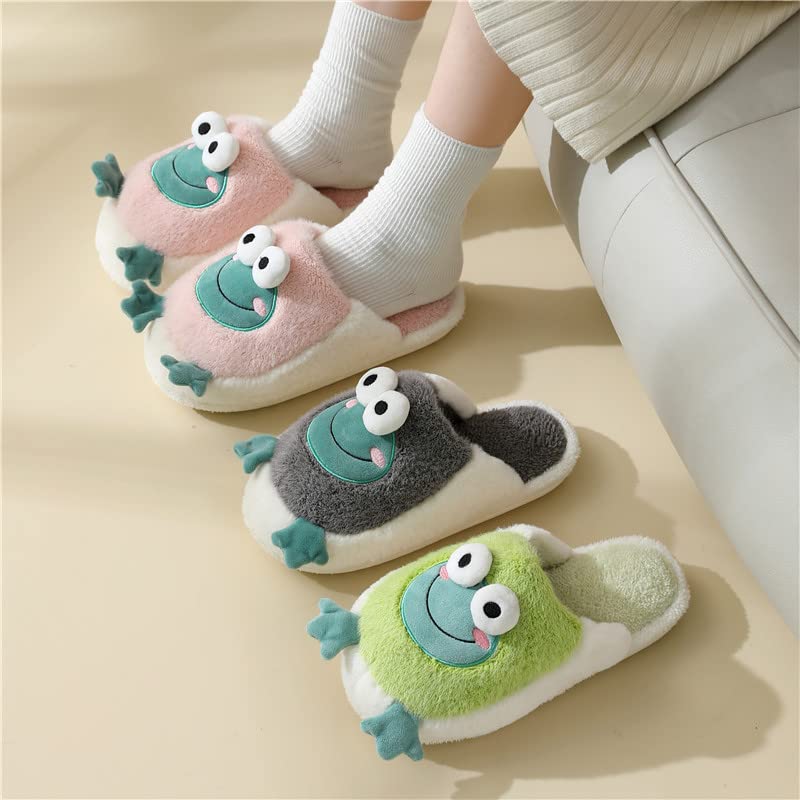 Animal Cotton Bear Slippers - Cartoon Plush Indoor/Outdoor Couples Shoes for Autumn and Winter