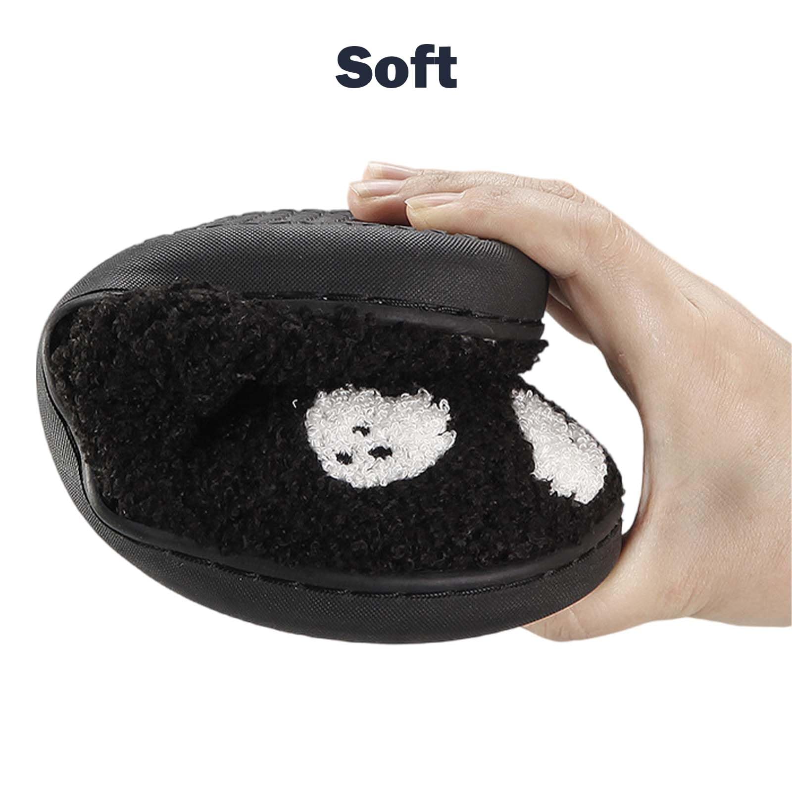 Womens Mens Slippers Retro Memory Foam Cute Cartoon Plush Fluffy Warm Fur Lined slippers Indoor House Home Winter Shoes