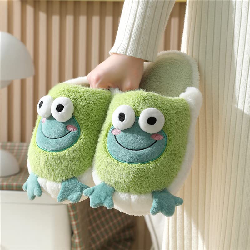 Animal Cotton Bear Slippers - Cartoon Plush Indoor/Outdoor Couples Shoes for Autumn and Winter