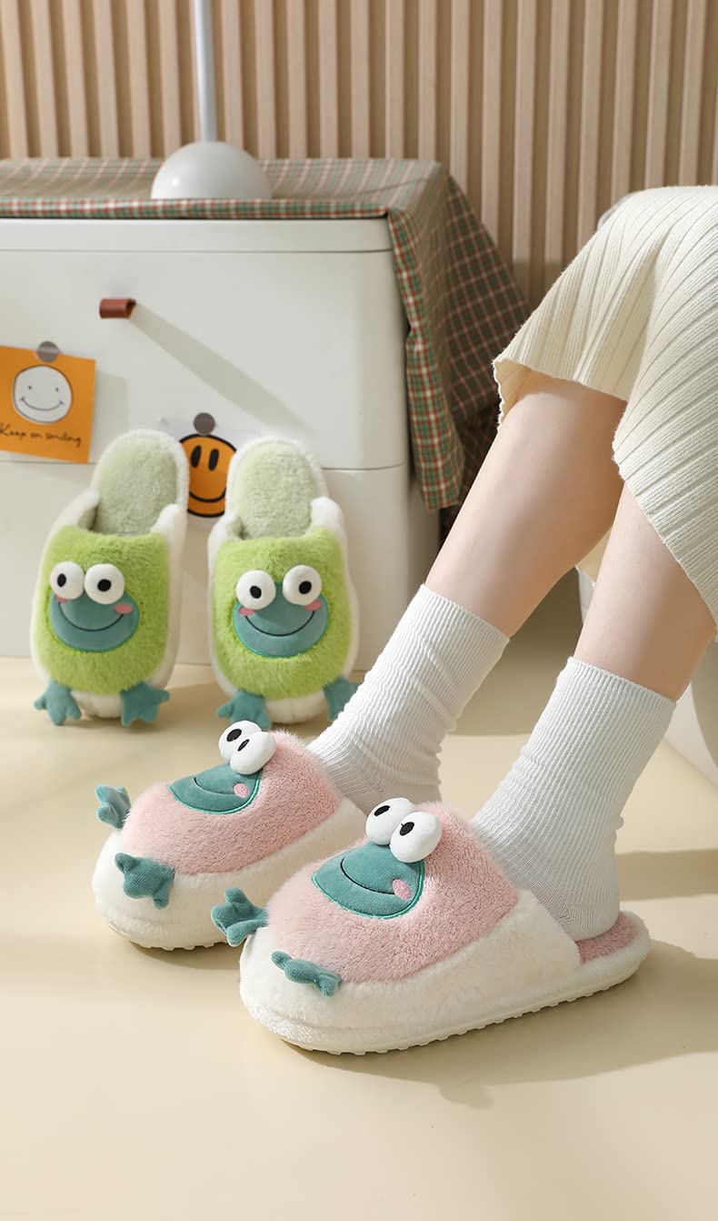 Animal Cotton Bear Slippers - Cartoon Plush Indoor/Outdoor Couples Shoes for Autumn and Winter