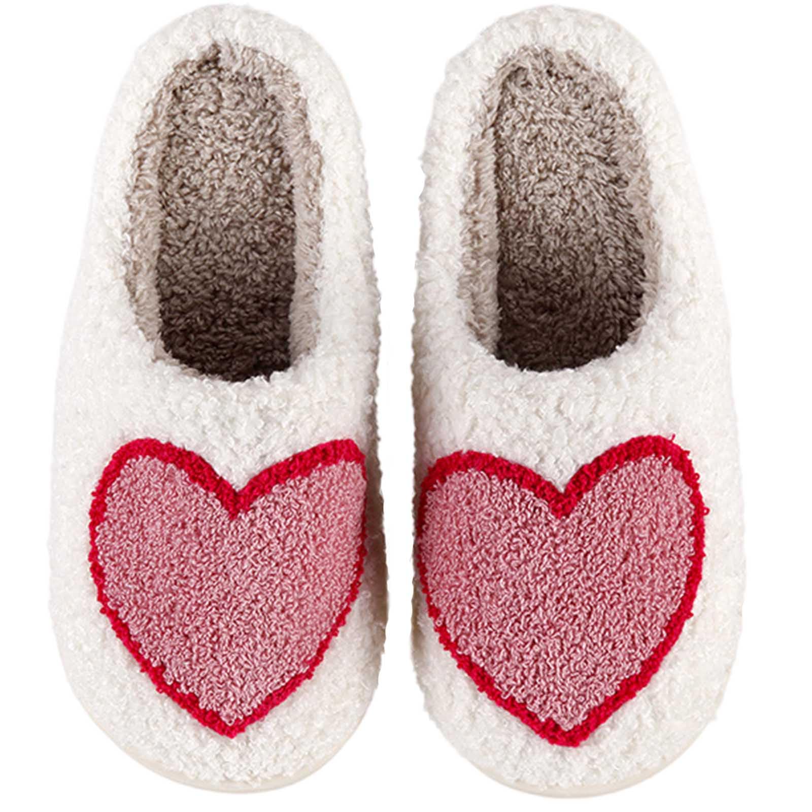 Womens Mens Slippers Retro Memory Foam Cute Cartoon Plush Fluffy Warm Fur Lined slippers Indoor House Home Winter Shoes