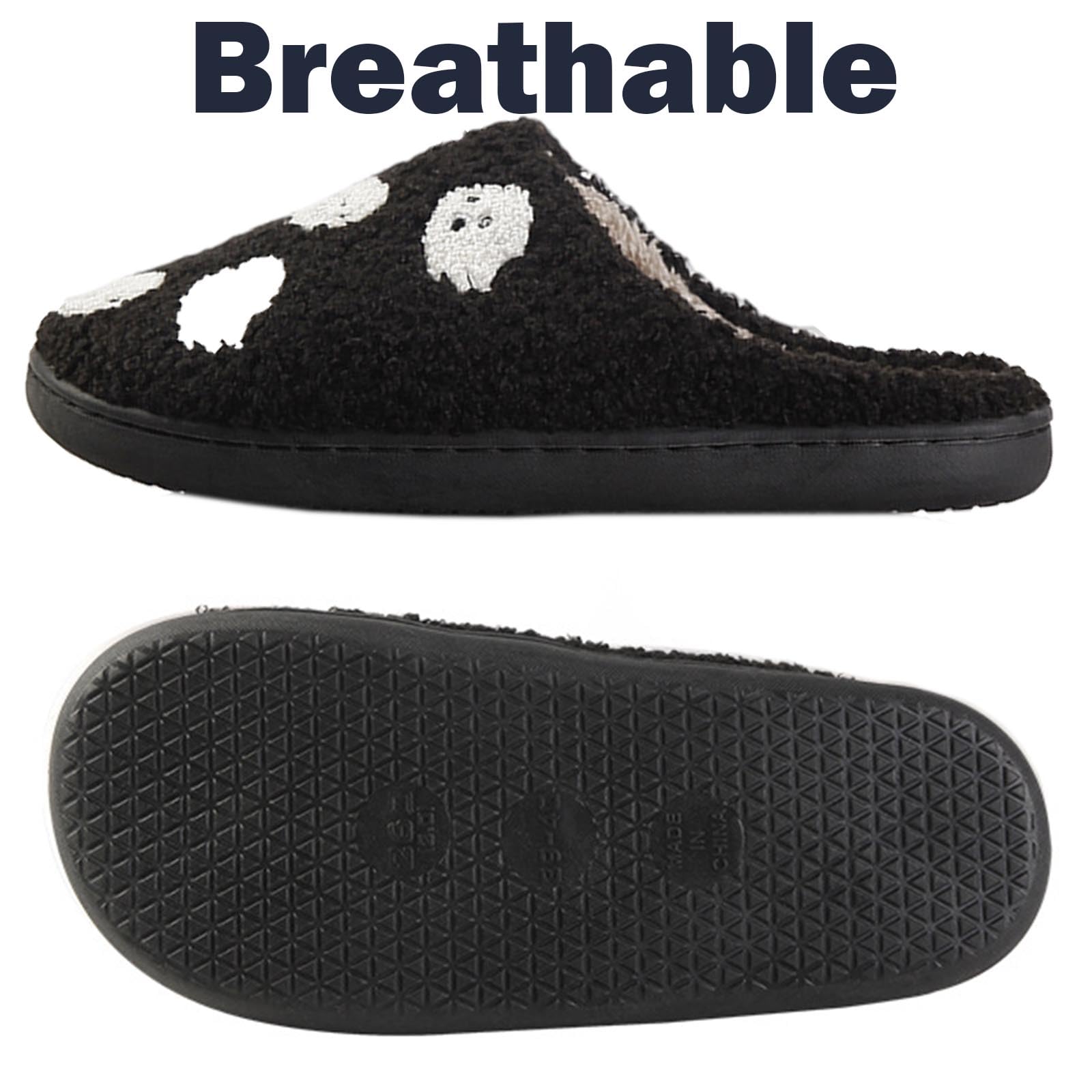 Womens Mens Slippers Retro Memory Foam Cute Cartoon Plush Fluffy Warm Fur Lined slippers Indoor House Home Winter Shoes