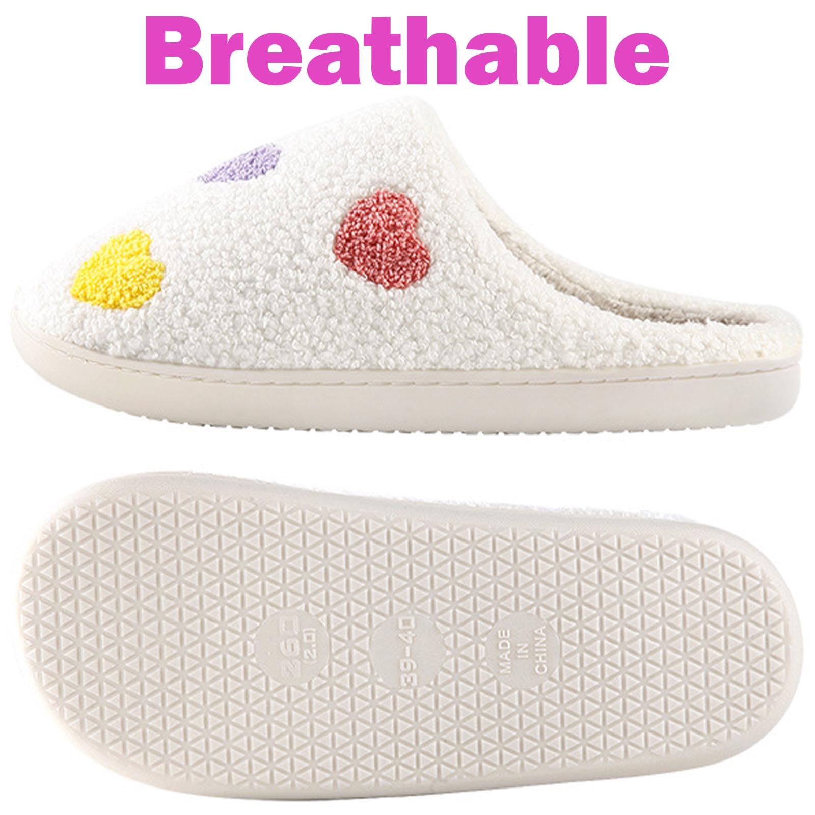 Womens Mens Slippers Retro Memory Foam Cute Cartoon Plush Fluffy Warm Fur Lined slippers Indoor House Home Winter Shoes