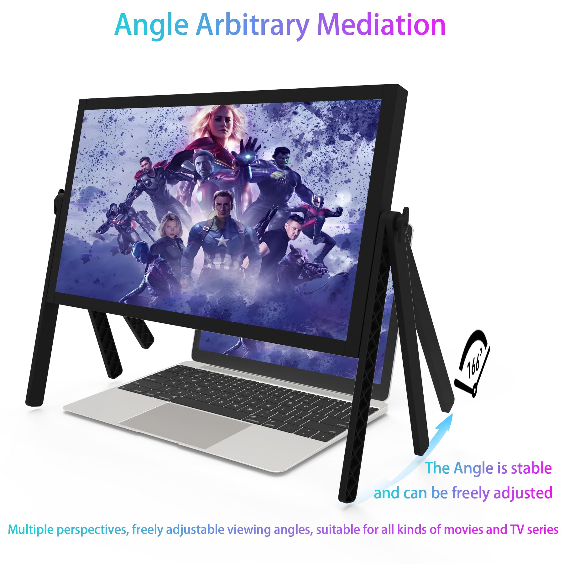 21 inch Screen Magnifier for Laptop ,3D HD Screen Expanders for Movies, Videos, and Gaming, Screen Enlarger with Adjustable Angle Design Amplifier Desktop Magnifying for Seniors Reading (Black)