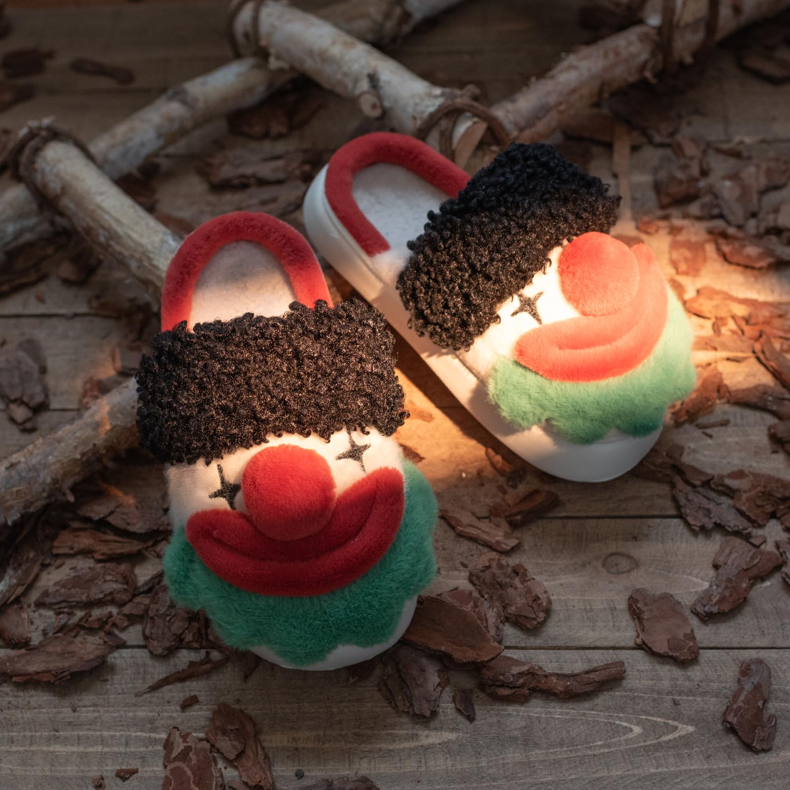 XIXITIAO Slippers For Women,Cow Slippers,Womens Fuzzy Slippers,Cute Animal Cartoon Fluffy Plush House Slippers For Women Men Indoor
