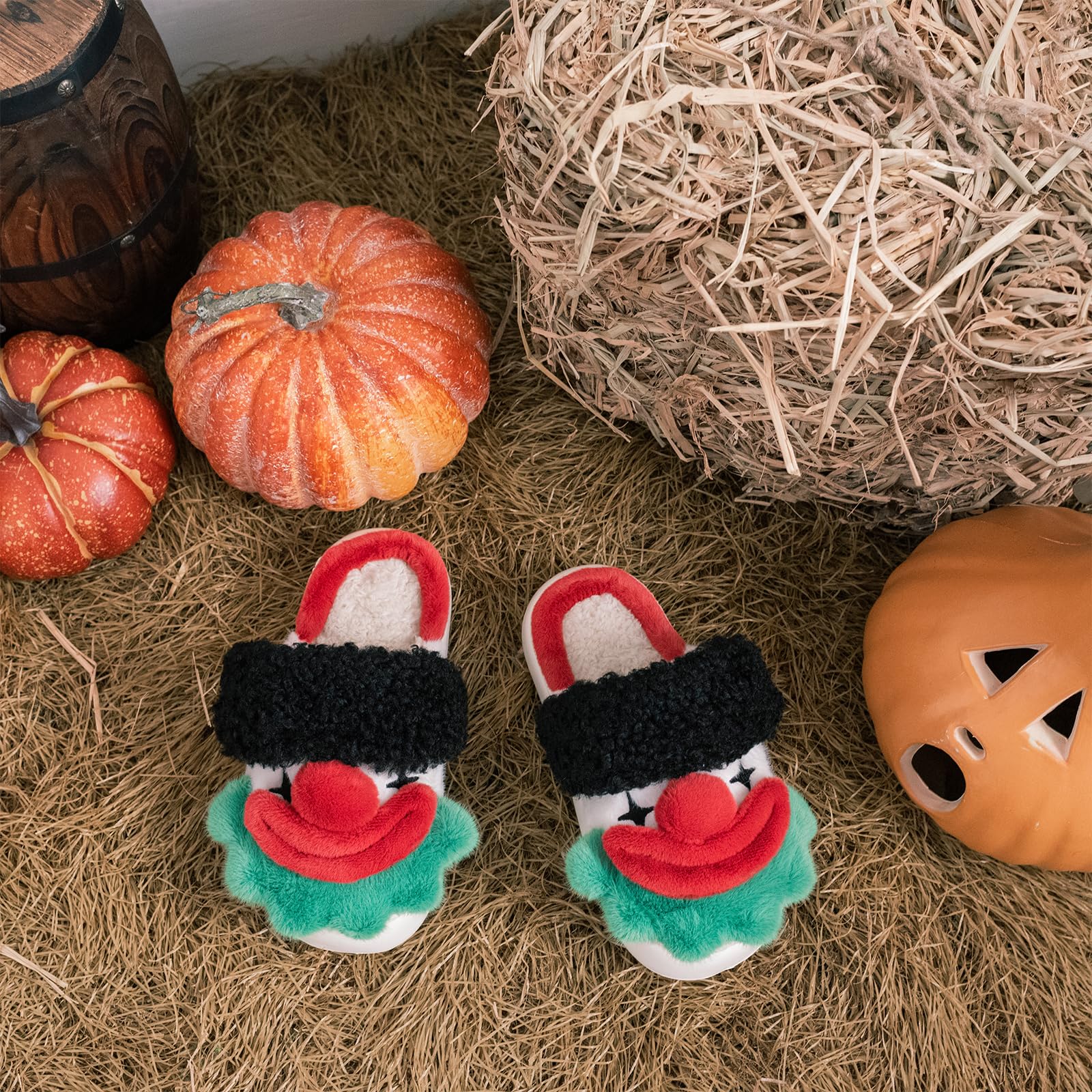 XIXITIAO Slippers For Women,Cow Slippers,Womens Fuzzy Slippers,Cute Animal Cartoon Fluffy Plush House Slippers For Women Men Indoor