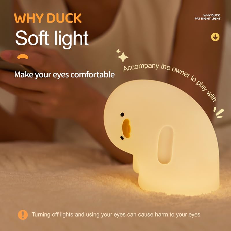 Cute Duck Night Lamp – Soft LED Light for Bedroom & Desk