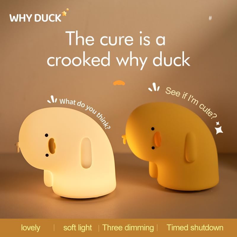 Cute Duck Night Lamp – Soft LED Light for Bedroom & Desk