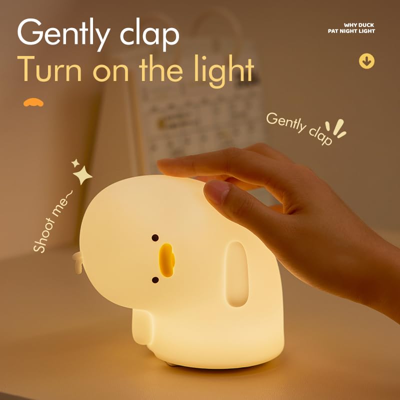 Cute Duck Night Lamp – Soft LED Light for Bedroom & Desk