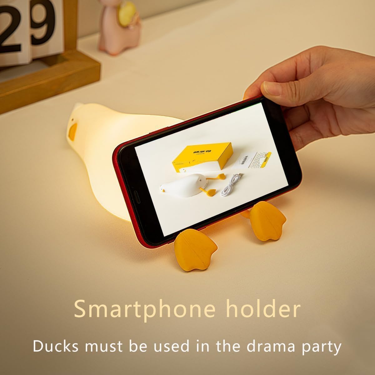 Cute Duck Night Lamp – Soft LED Light for Bedroom & Desk