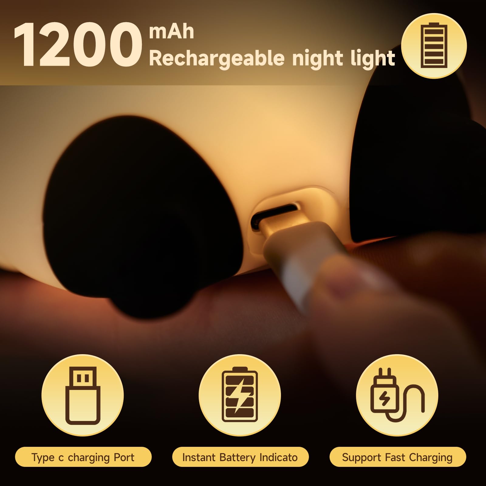 Cute Duck Night Lamp – Soft LED Light for Bedroom & Desk