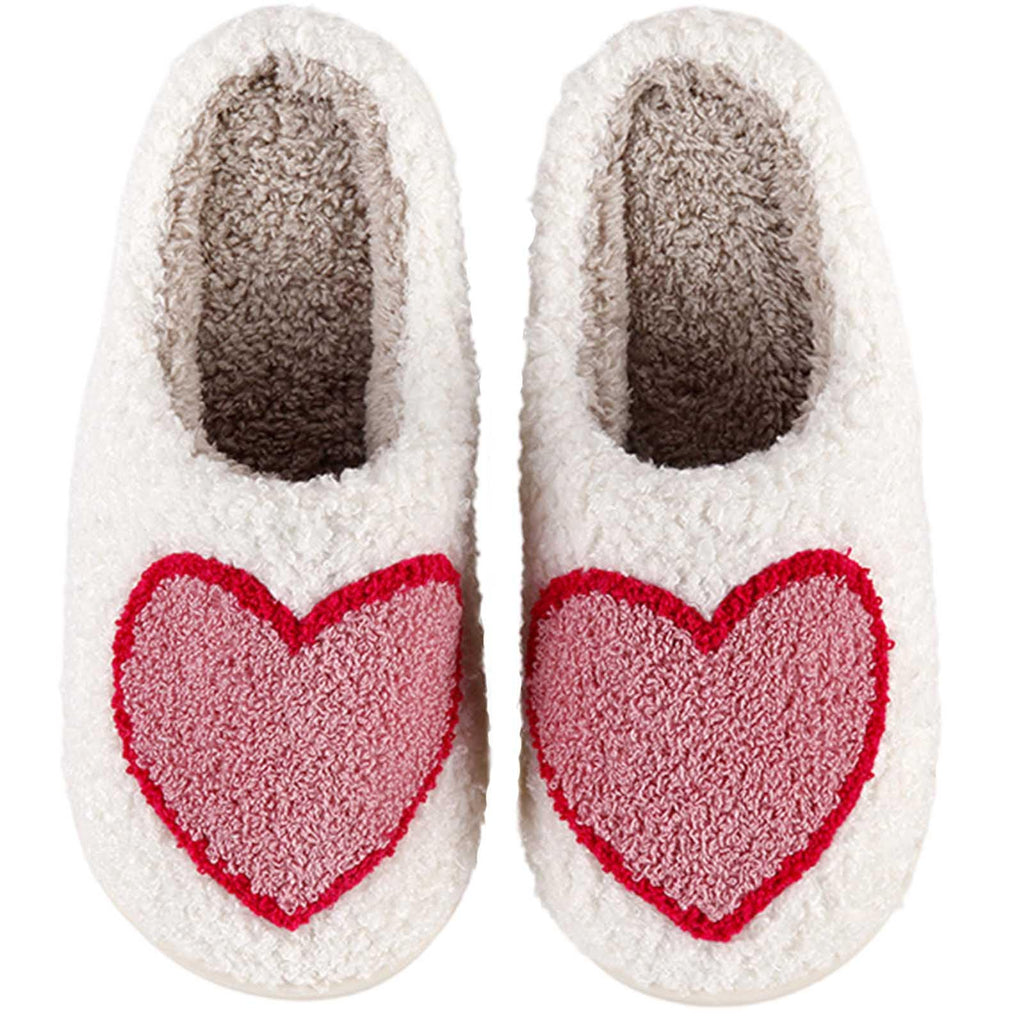 Womens Mens Slippers Retro Memory Foam Cute Cartoon Plush Fluffy Warm Fur Lined slippers Indoor House Home Winter Shoes