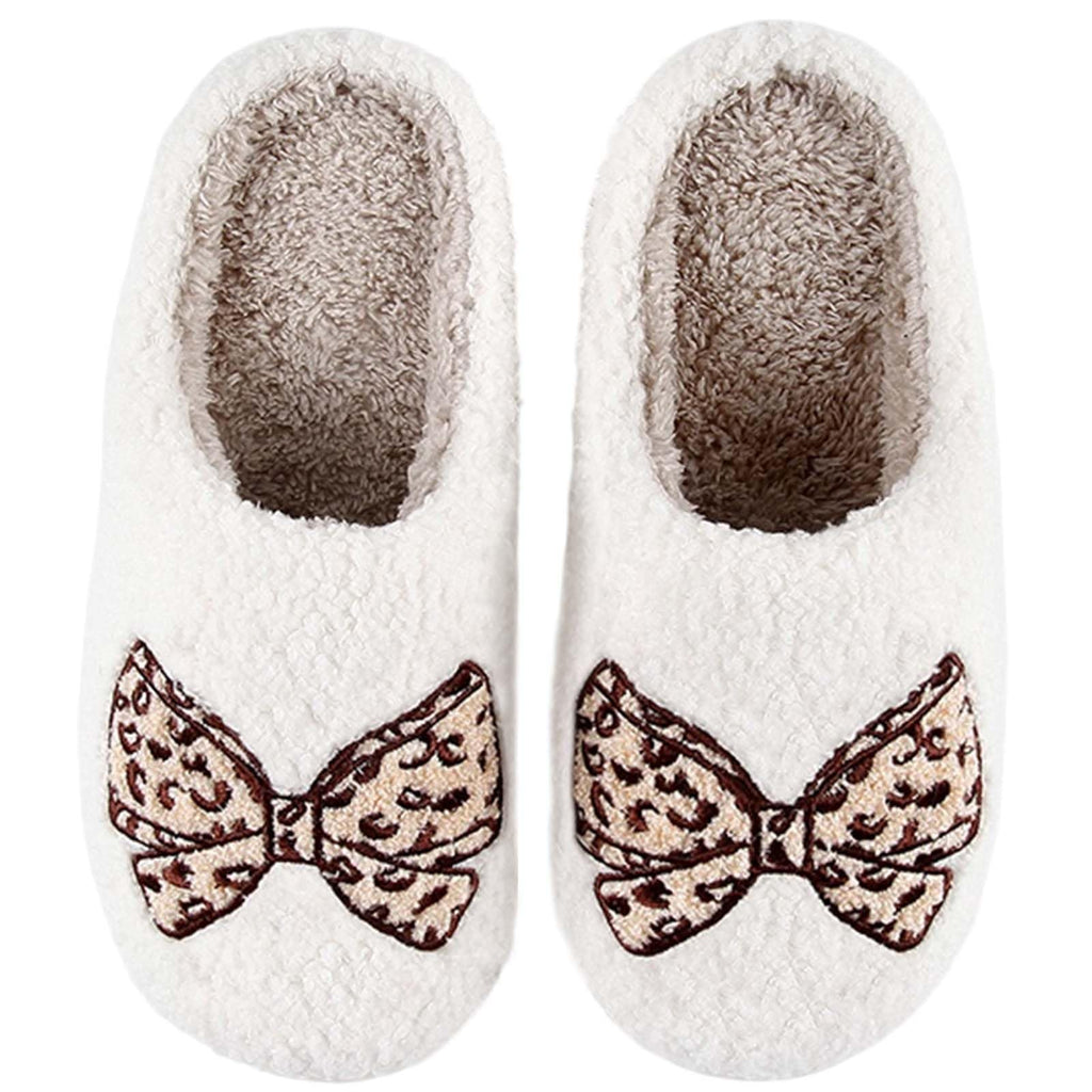 Womens Mens Slippers Retro Memory Foam Cute Cartoon Plush Fluffy Warm Fur Lined slippers Indoor House Home Winter Shoes