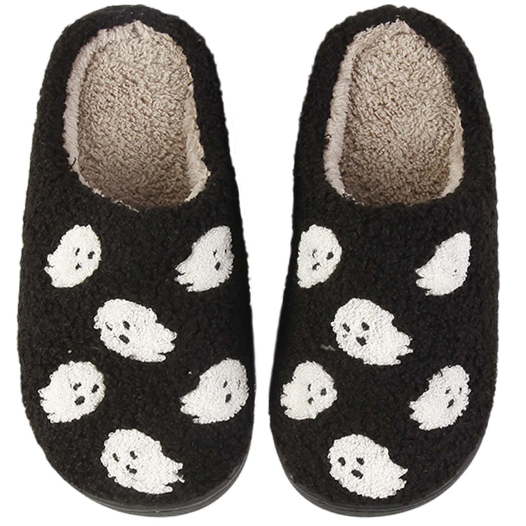Womens Mens Slippers Retro Memory Foam Cute Cartoon Plush Fluffy Warm Fur Lined slippers Indoor House Home Winter Shoes