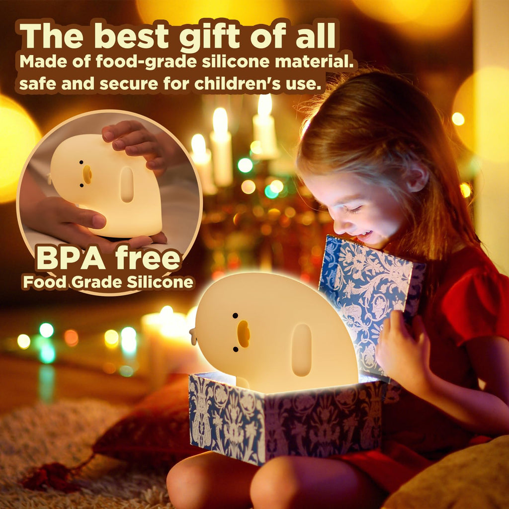 Cute Duck Night Lamp – Soft LED Light for Bedroom & Desk