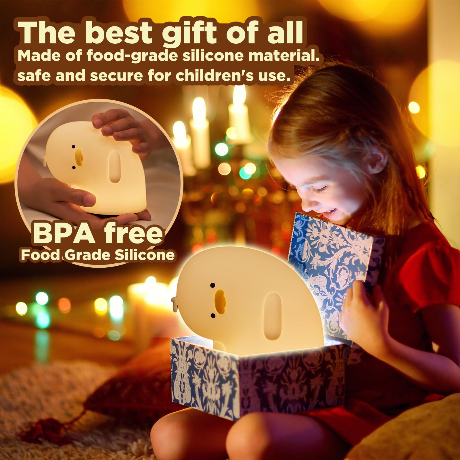 Cute Duck Night Lamp – Soft LED Light for Bedroom & Desk