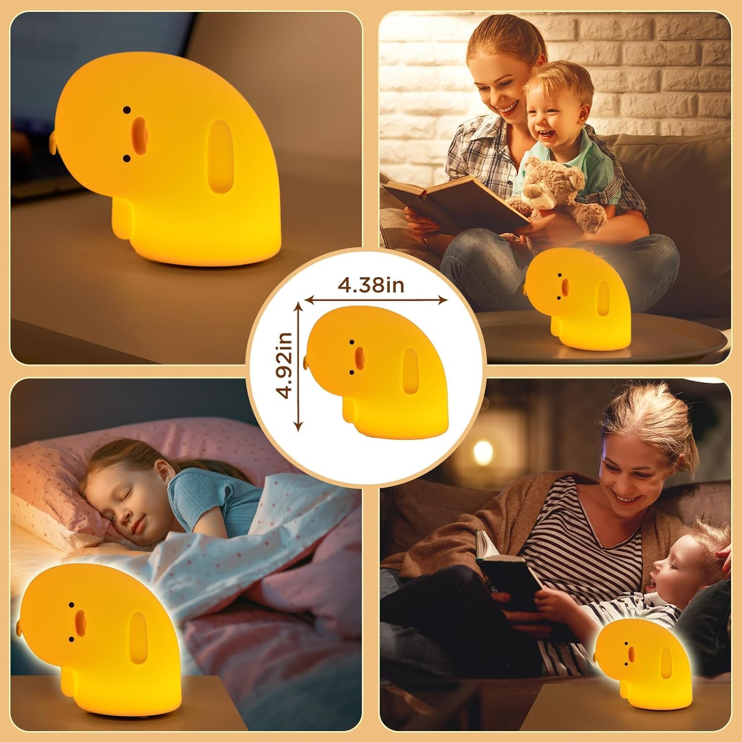 Cute Duck Night Lamp – Soft LED Light for Bedroom & Desk