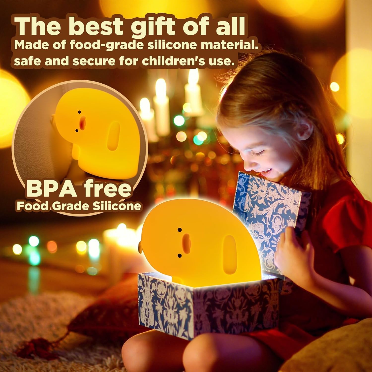 Cute Duck Night Lamp – Soft LED Light for Bedroom & Desk