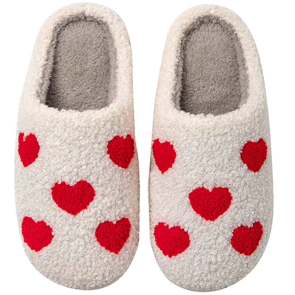 Womens Mens Slippers Retro Memory Foam Cute Cartoon Plush Fluffy Warm Fur Lined slippers Indoor House Home Winter Shoes