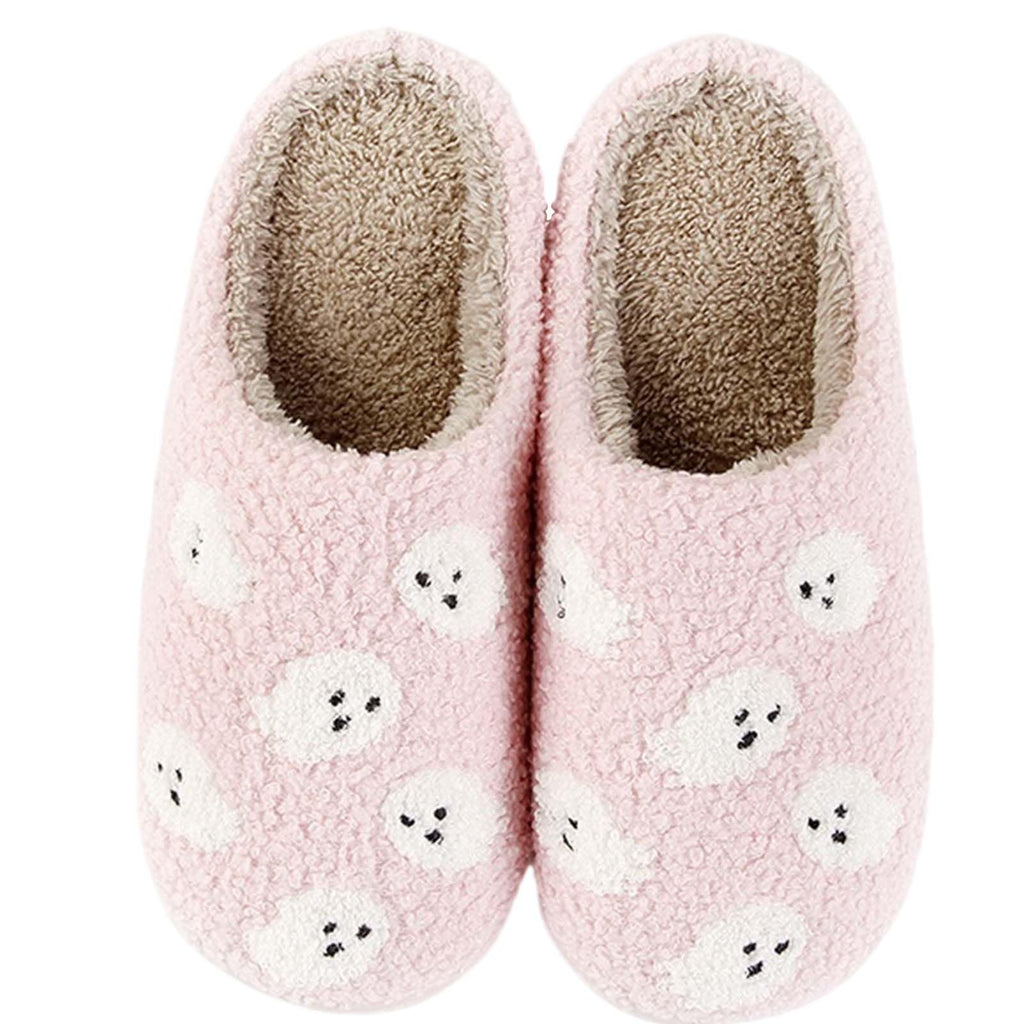 Womens Mens Slippers Retro Memory Foam Cute Cartoon Plush Fluffy Warm Fur Lined slippers Indoor House Home Winter Shoes
