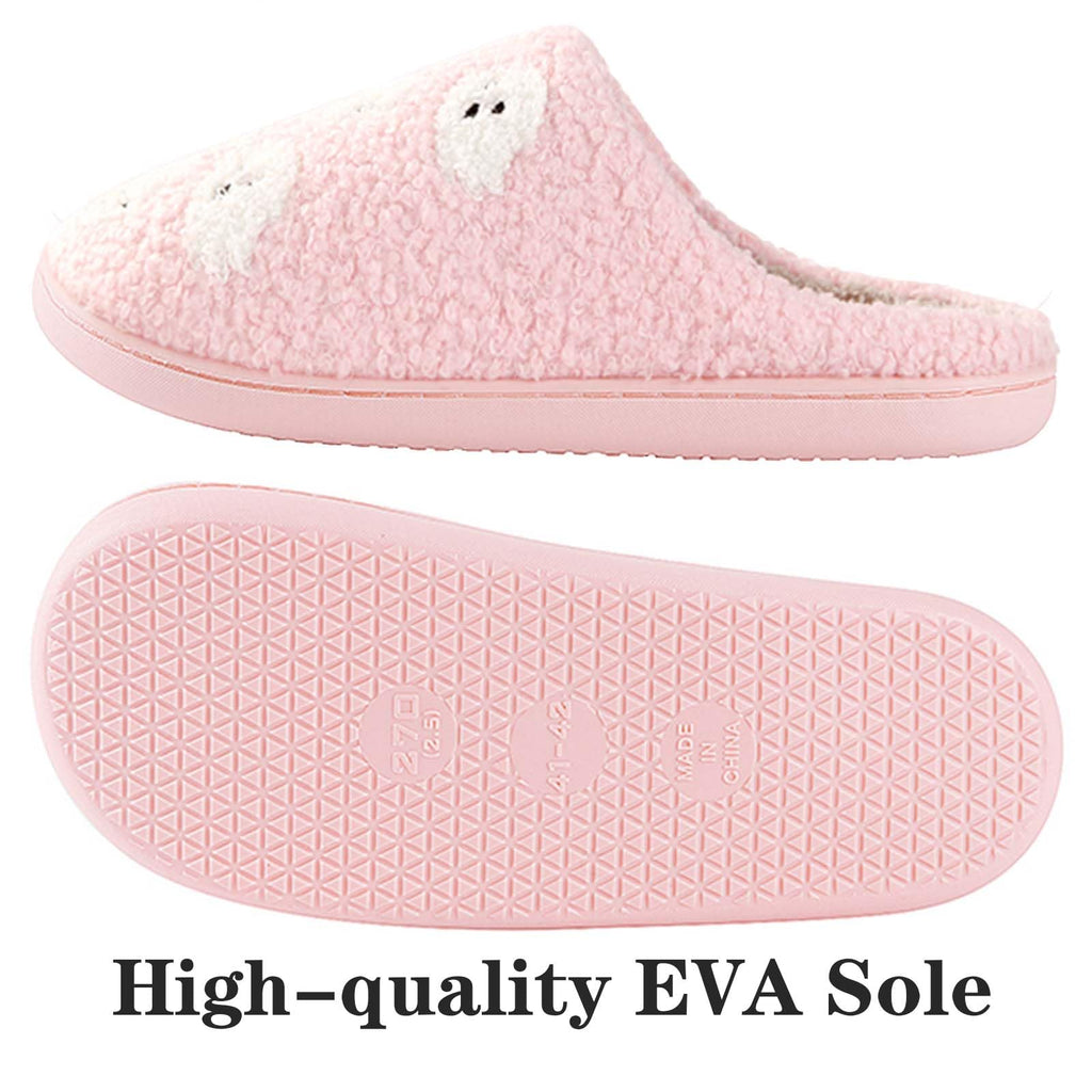 Womens Mens Slippers Retro Memory Foam Cute Cartoon Plush Fluffy Warm Fur Lined slippers Indoor House Home Winter Shoes