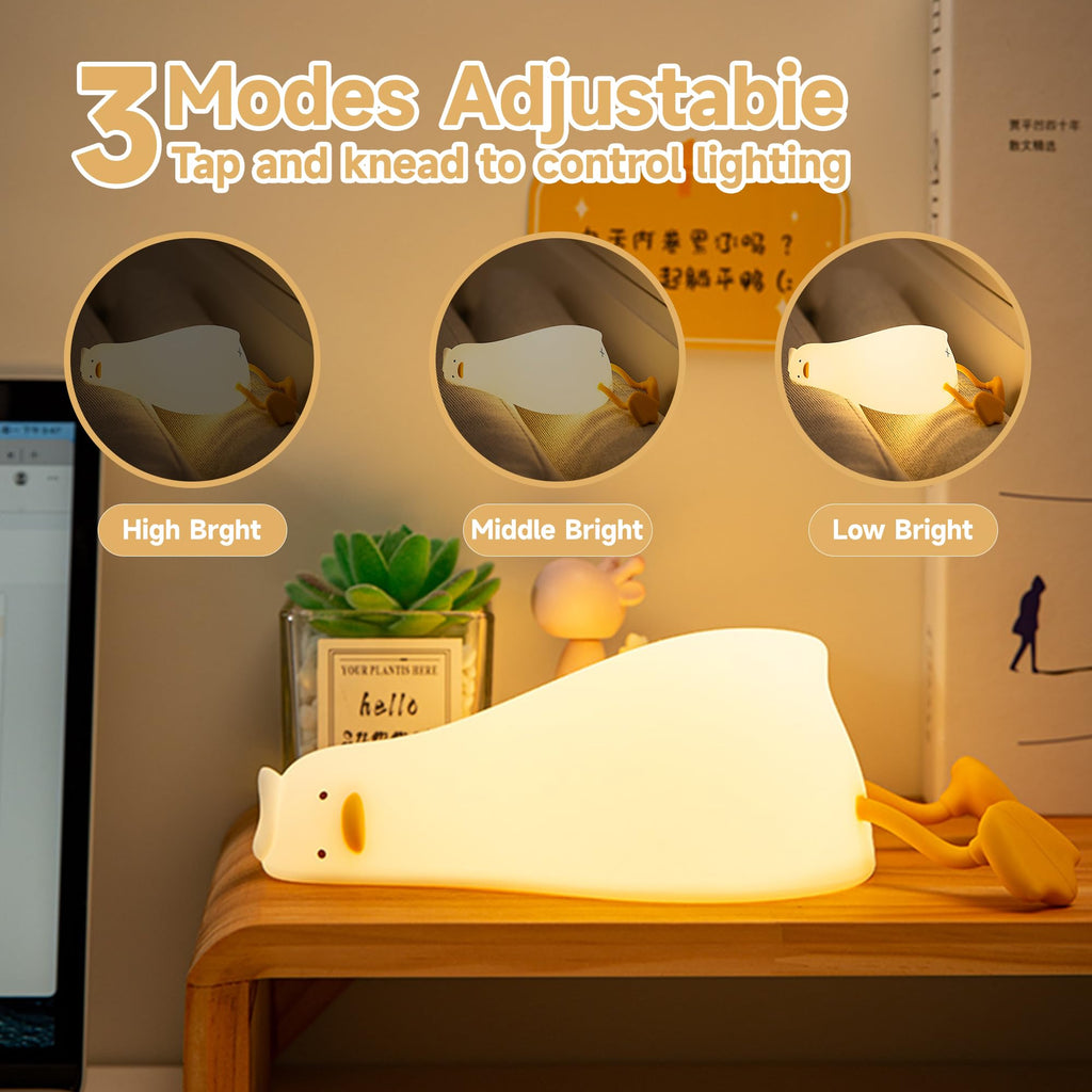 Cute Duck Night Lamp – Soft LED Light for Bedroom & Desk