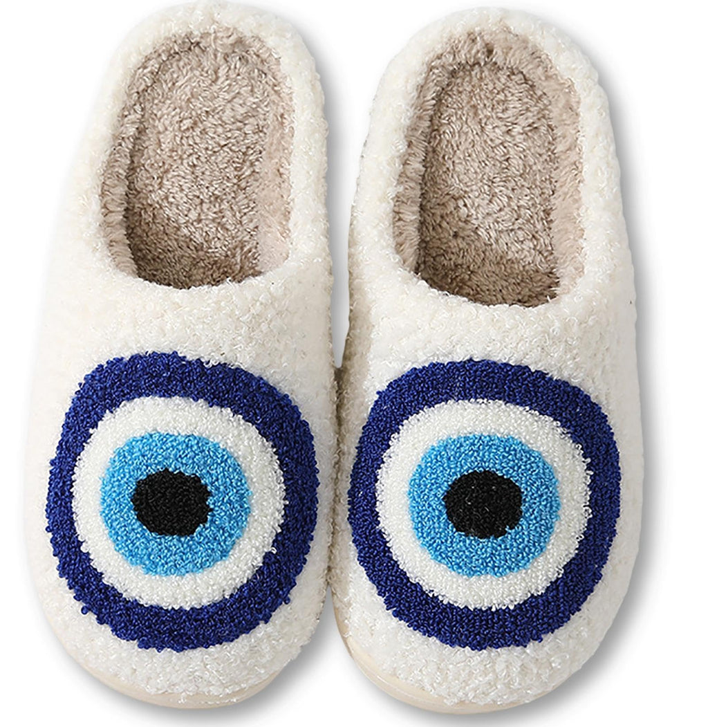 Womens Mens Slippers Retro Memory Foam Cute Cartoon Plush Fluffy Warm Fur Lined slippers Indoor House Home Winter Shoes
