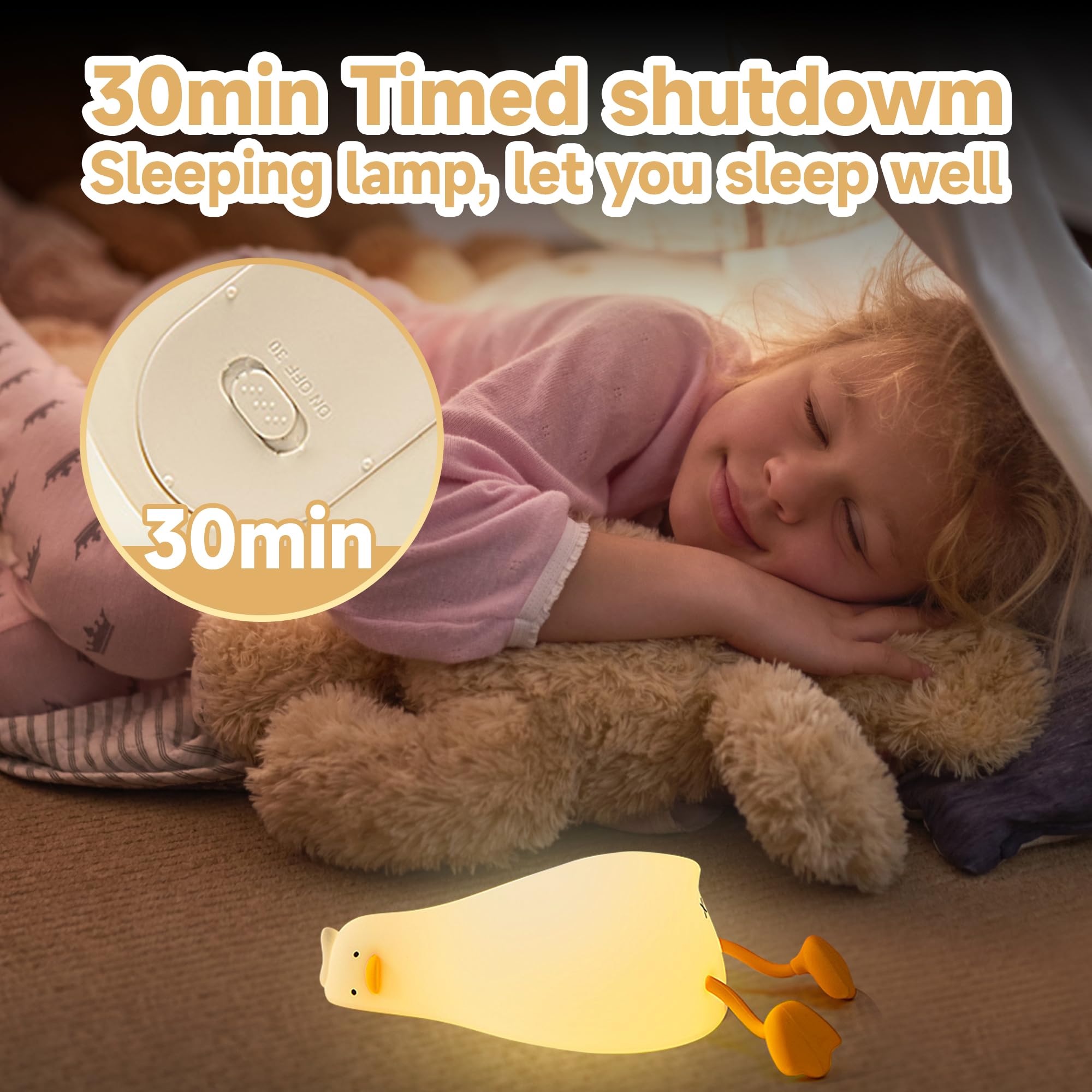 Cute Duck Night Lamp – Soft LED Light for Bedroom & Desk