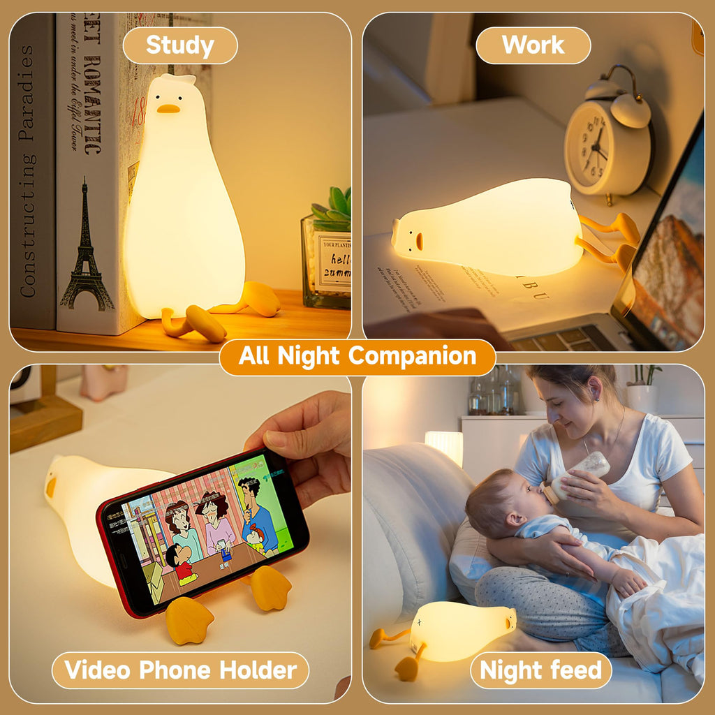 Cute Duck Night Lamp – Soft LED Light for Bedroom & Desk